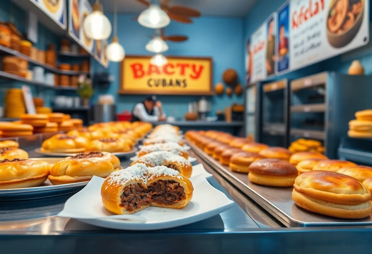 A selection of Cuban pastries at Azúcar Bakery in San Diego.