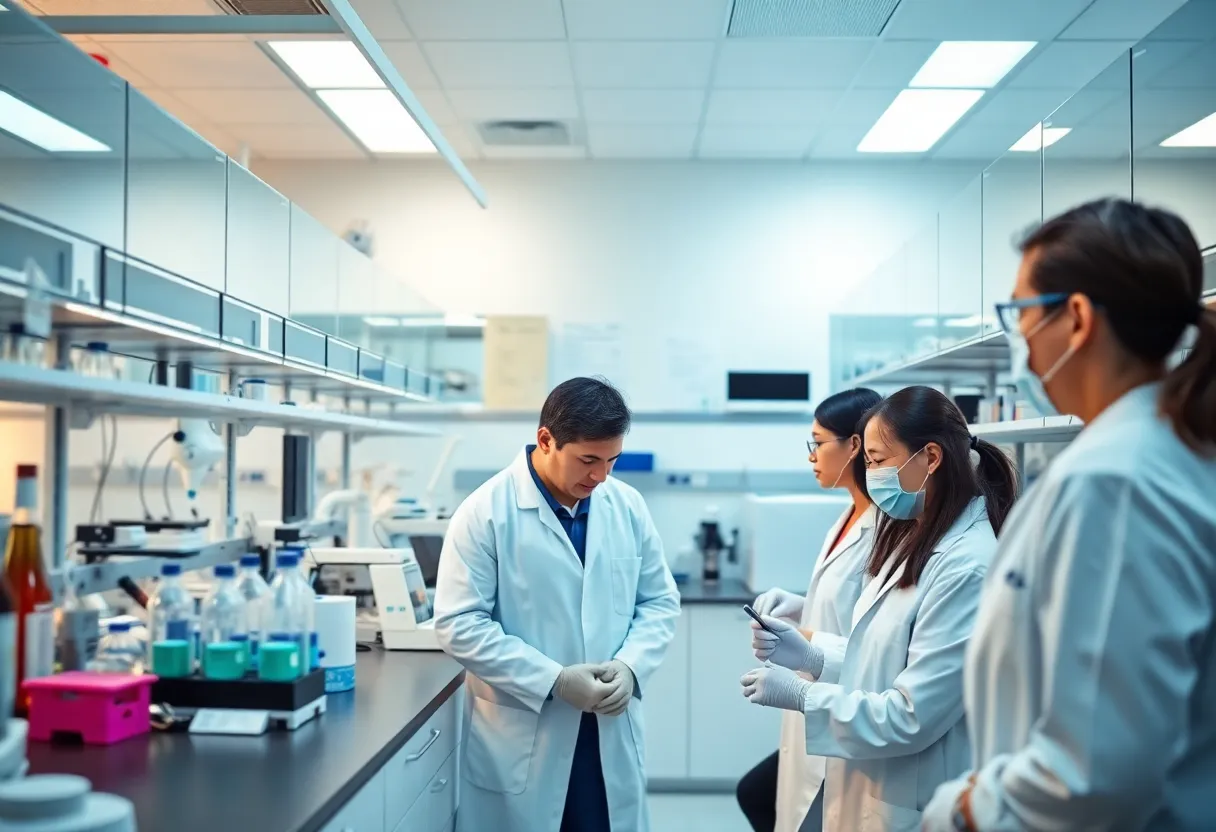 Biotechnology lab focused on cancer treatment research