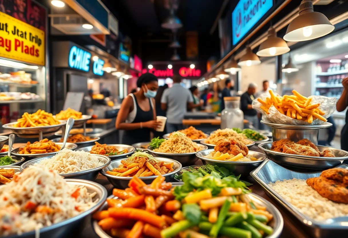 An array of diverse dishes representing Black culinary culture.