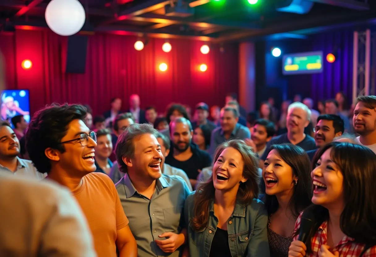 Audience enjoying a comedy performance