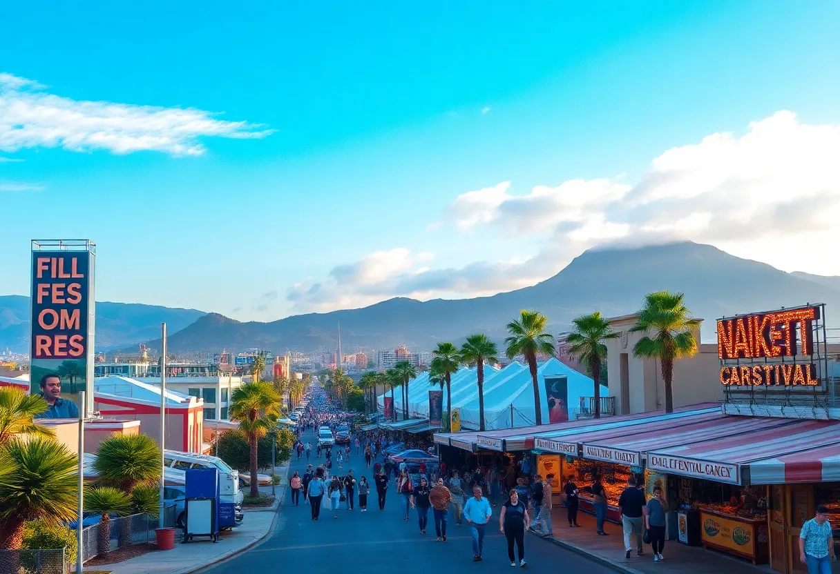 A collage representing California's tourism events and attractions
