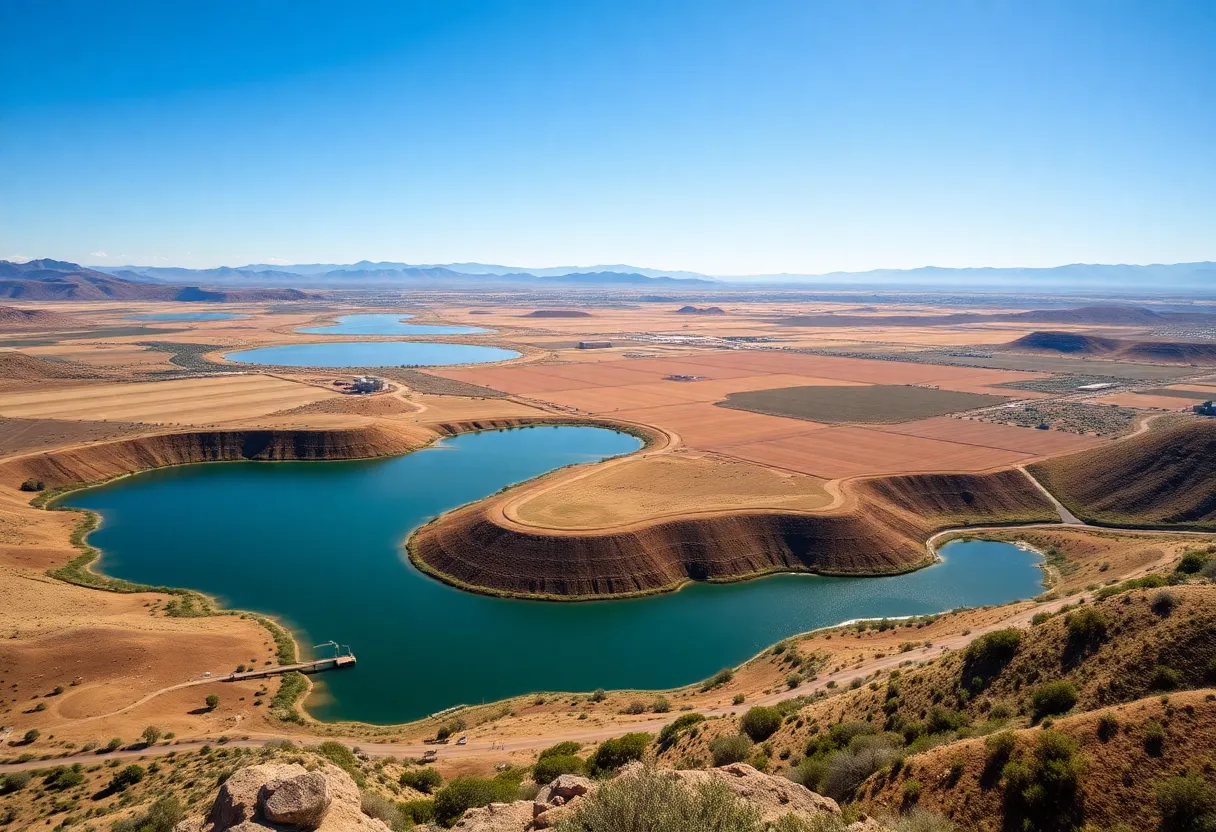 California reservoirs and agricultural land