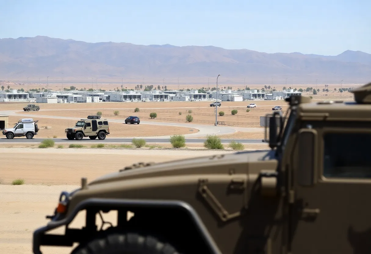 Military training exercise at Camp Pendleton