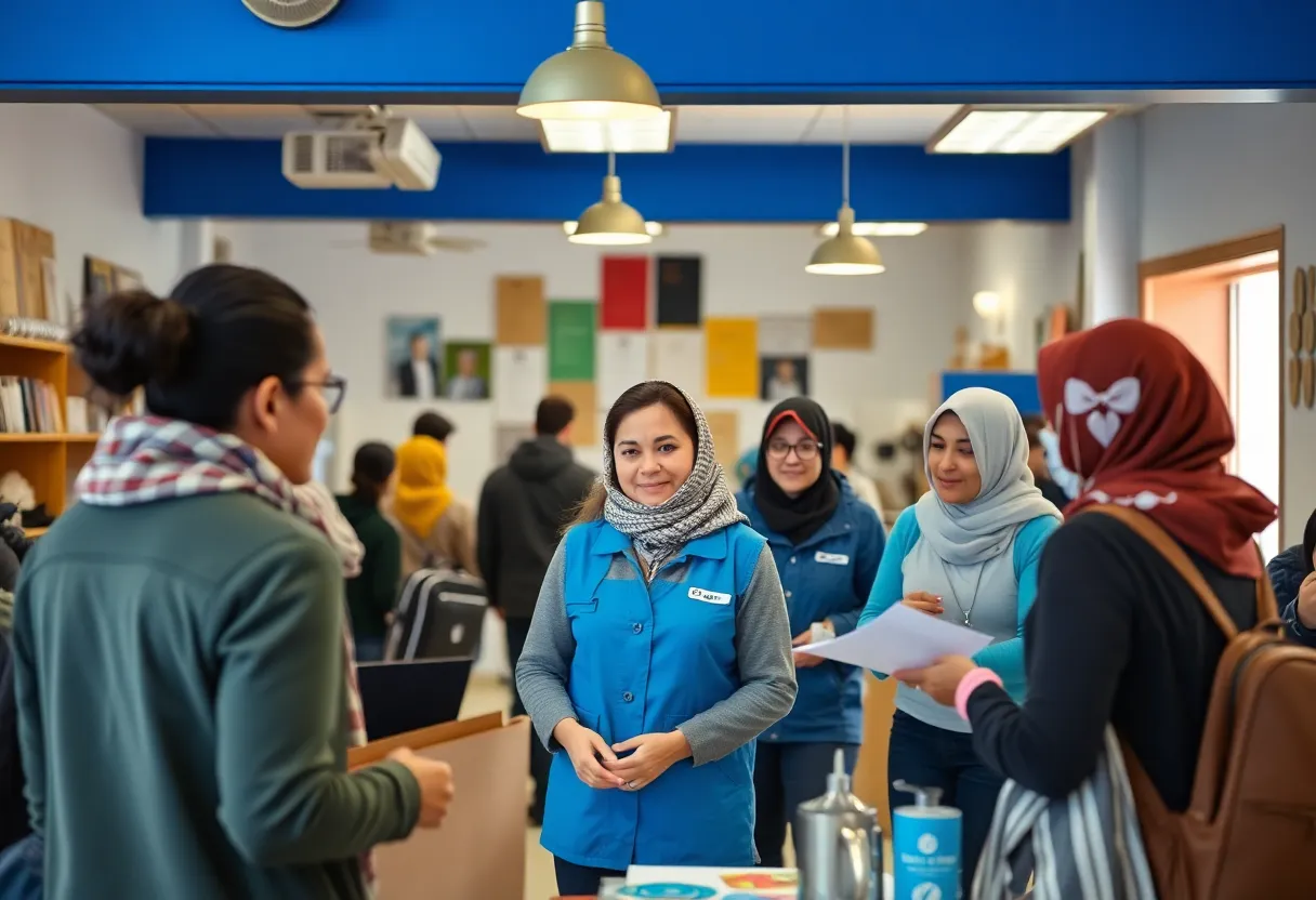 Volunteers assisting at Catholic Charities San Diego
