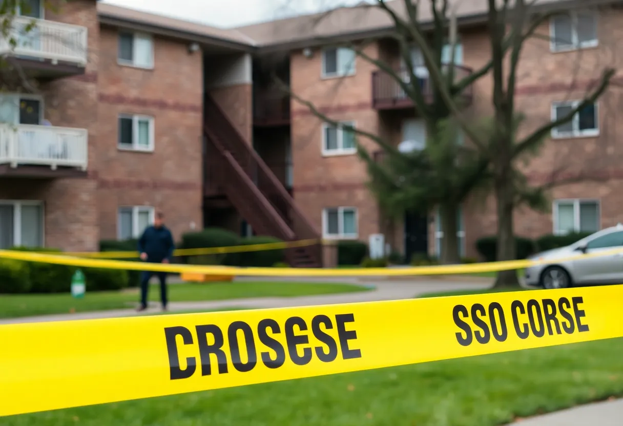 Police tape at the scene of a shooting in Chula Vista apartment complex