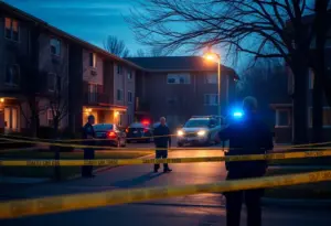 Police investigating a crime scene at an apartment complex in Chula Vista