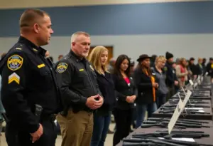 Community members participating in the Chula Vista Gun Safety Event