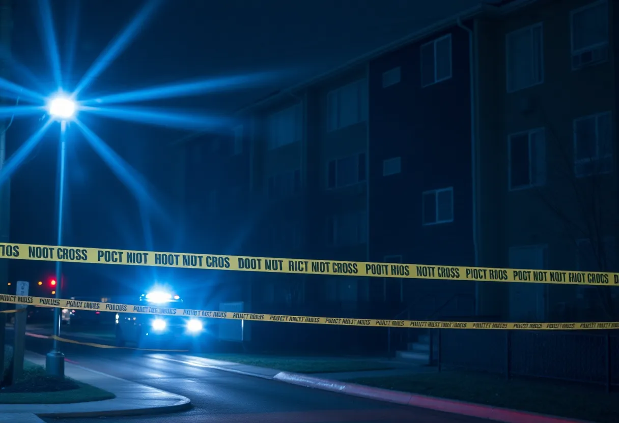 Scene of a police investigation at an apartment complex in Chula Vista