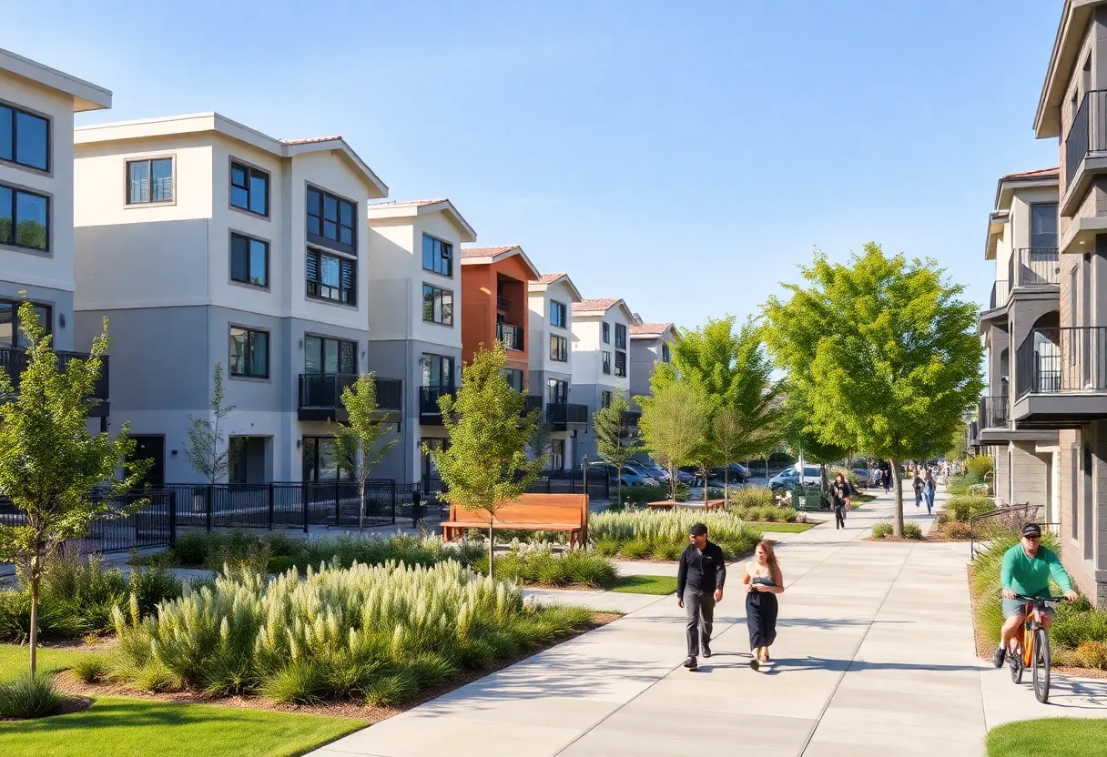 Illustration of the College Area Community Plan showing urban growth and public spaces