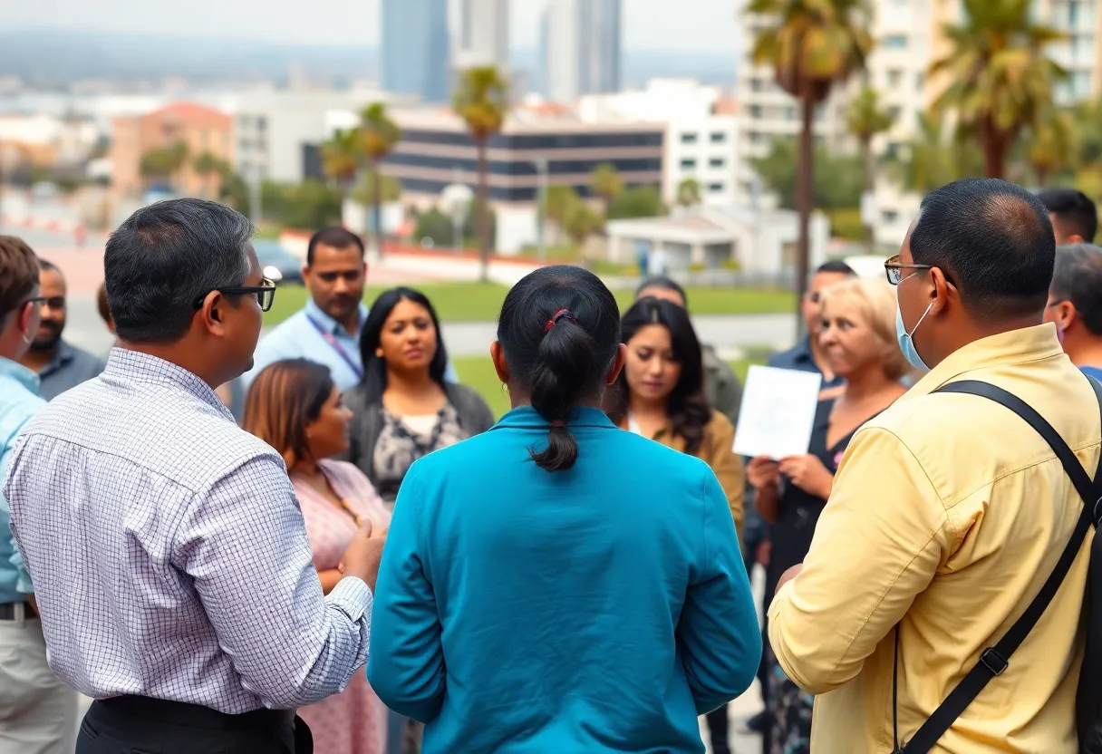 Residents of San Diego gathered to support the investigation of a murder case.