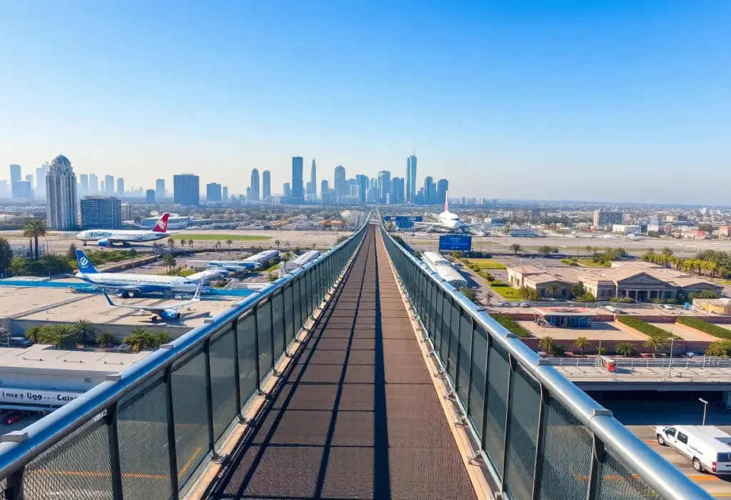 Illustration of the Cross Border Xpress expansion project with modern facilities.