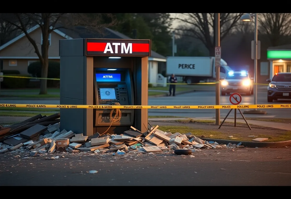 Damaged ATM machine in Rancho Bernardo, San Diego