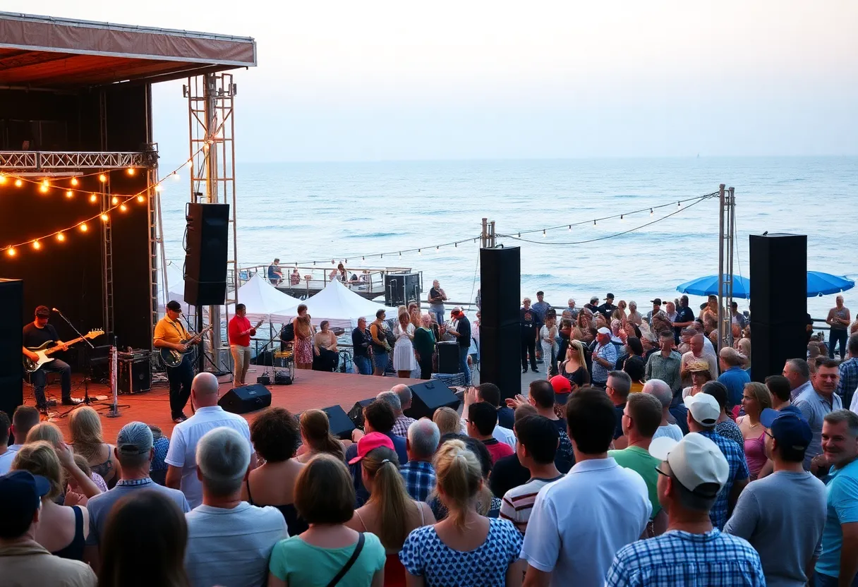 Crowd enjoying the Christmas Eve concert in Del Mar