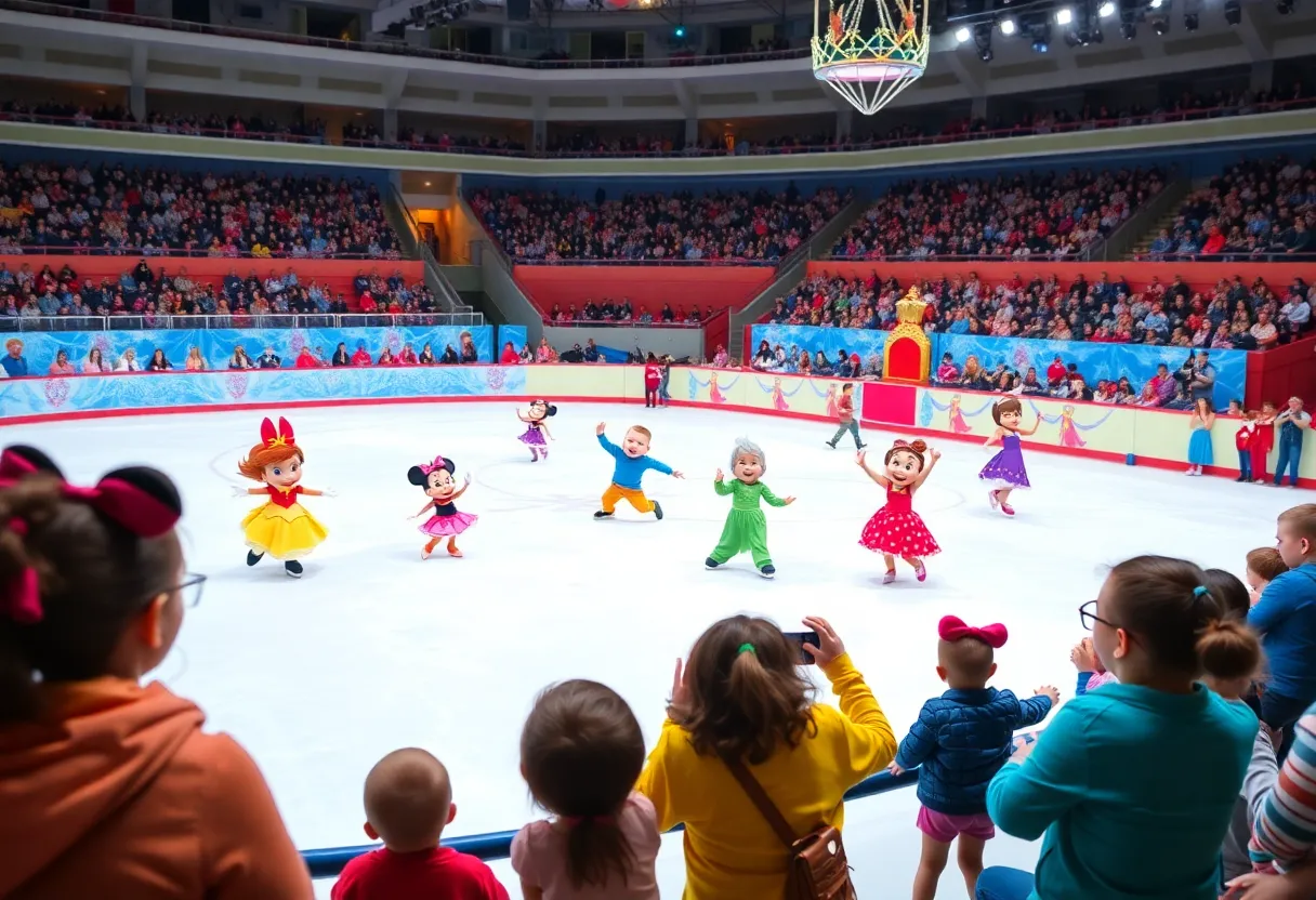 Disney On Ice show featuring beloved characters on ice stage
