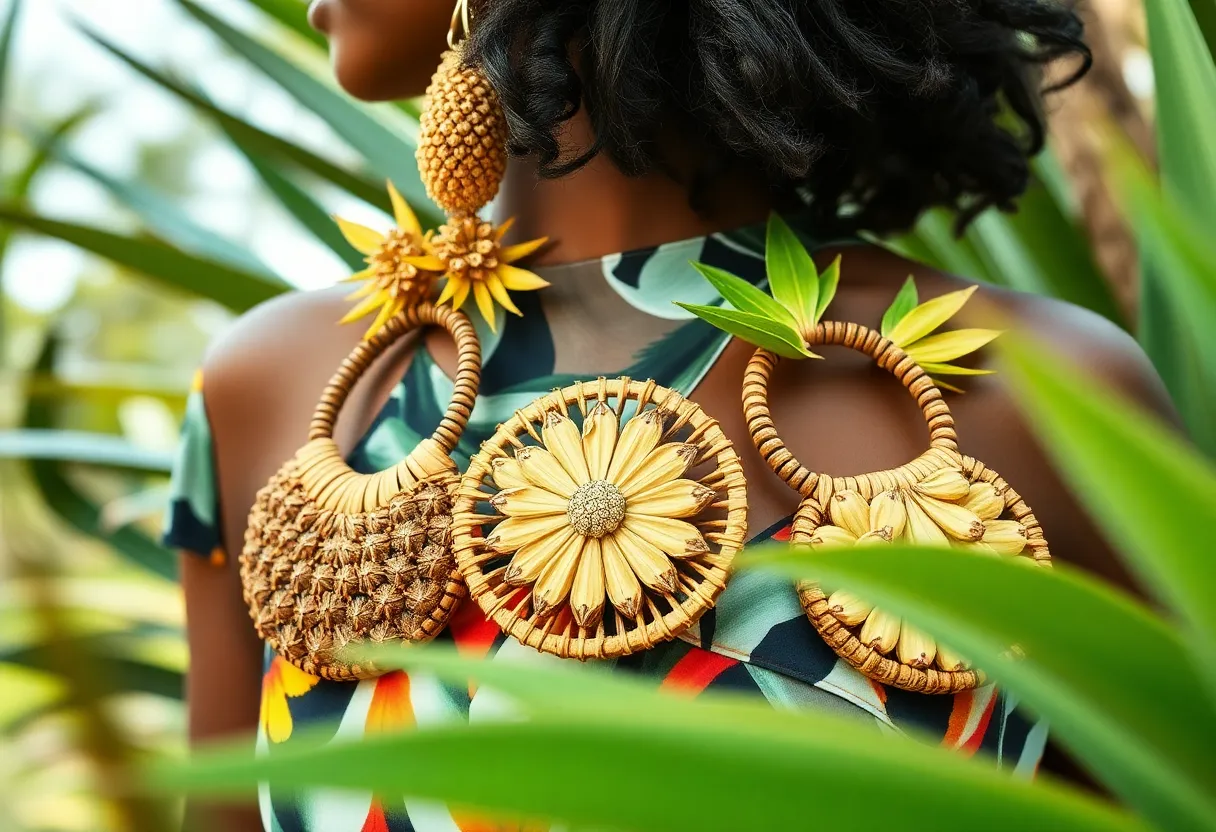 Stylish hair ties made from repurposed pineapple leaves