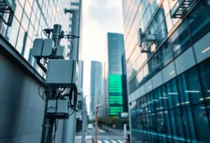 Airgain's 5G network equipment in an urban enterprise environment