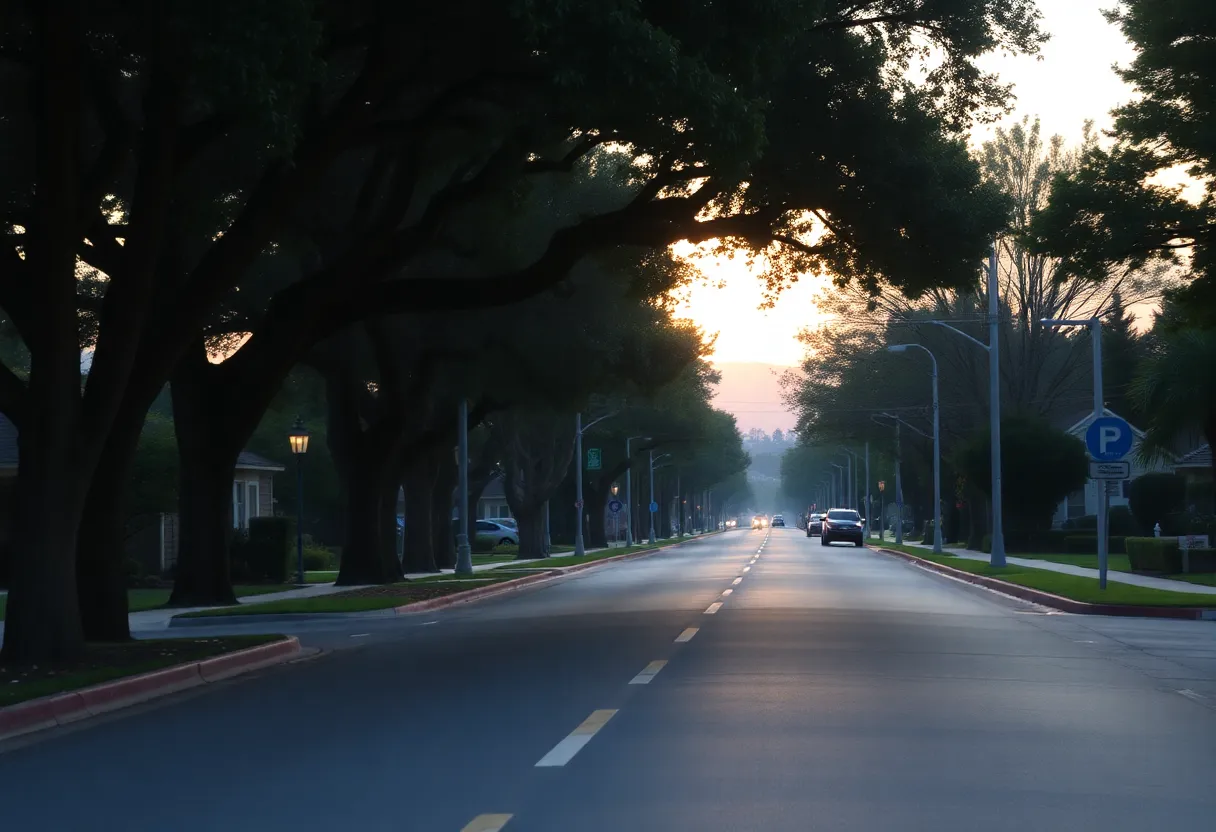 Scene of a fatal traffic collision on San Elijo Road in San Marcos, California.