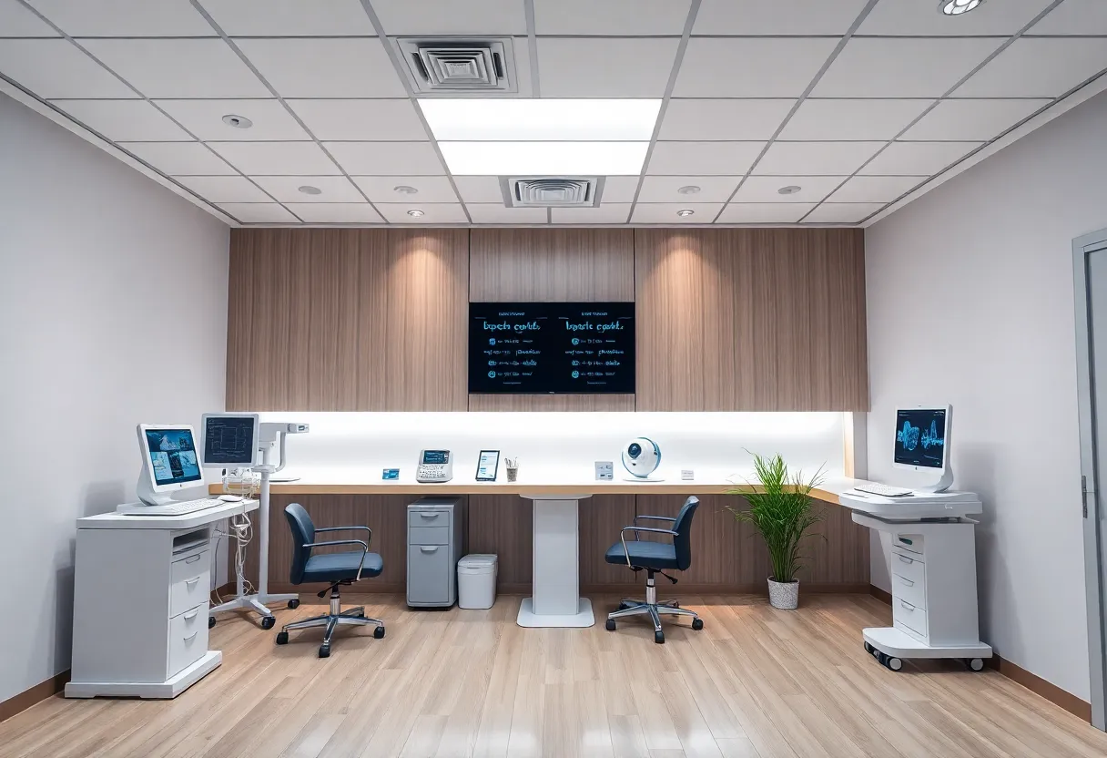 Interior of a fertility treatment clinic with advanced technology