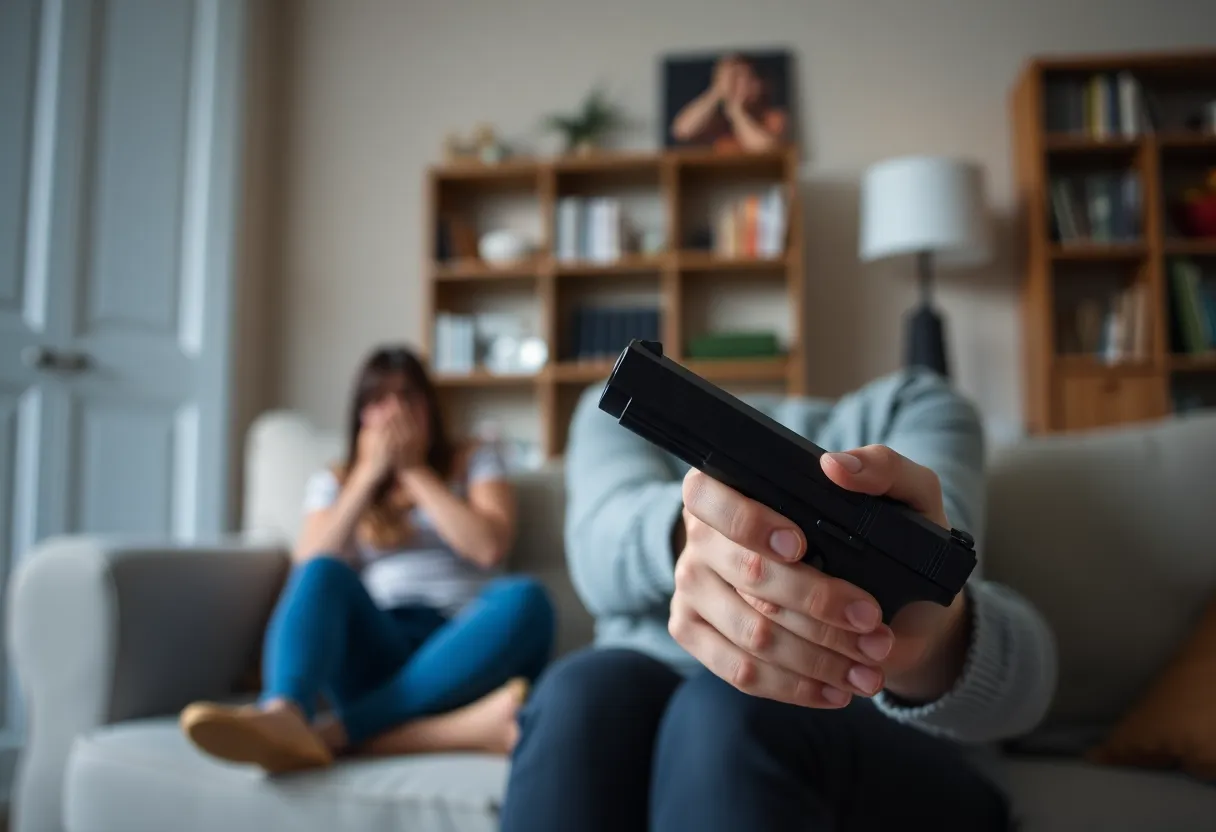 Illustration of intimate partner violence and firearm ownership association