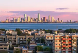 Retail workers in San Diego amidst housing affordability issues.