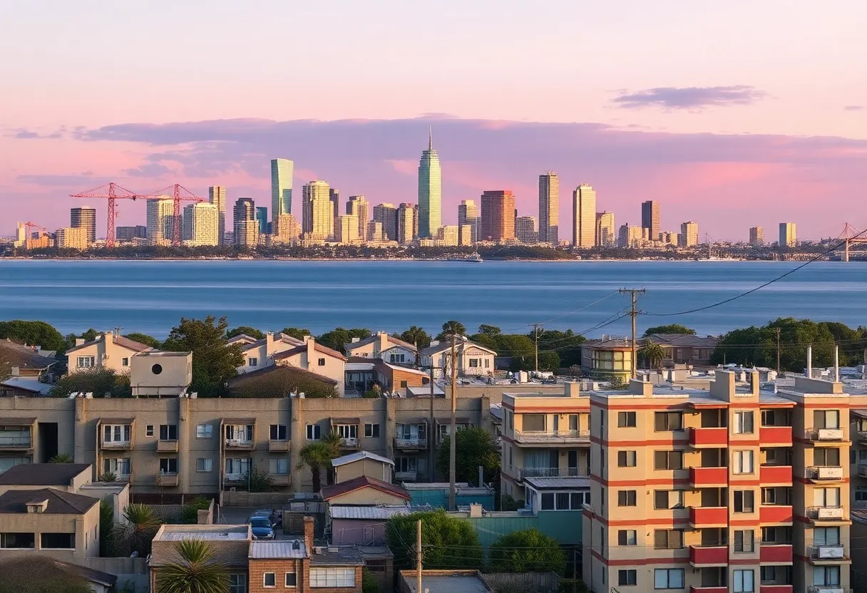 Retail workers in San Diego amidst housing affordability issues.