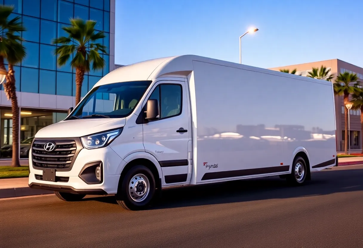 A commercial vehicle representing Hyundai's financing solutions in San Diego