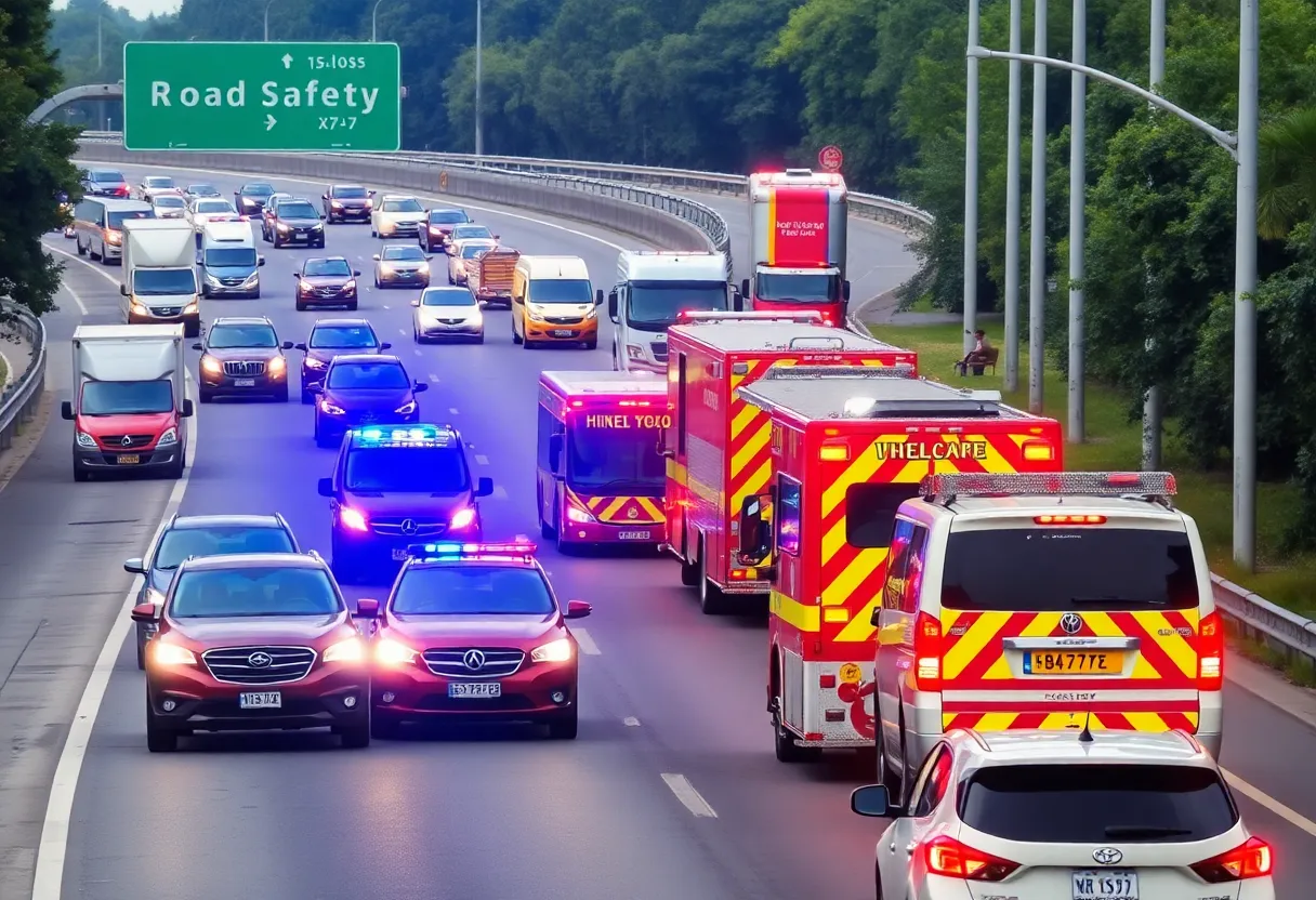 Traffic congestion on I-805 due to a crash