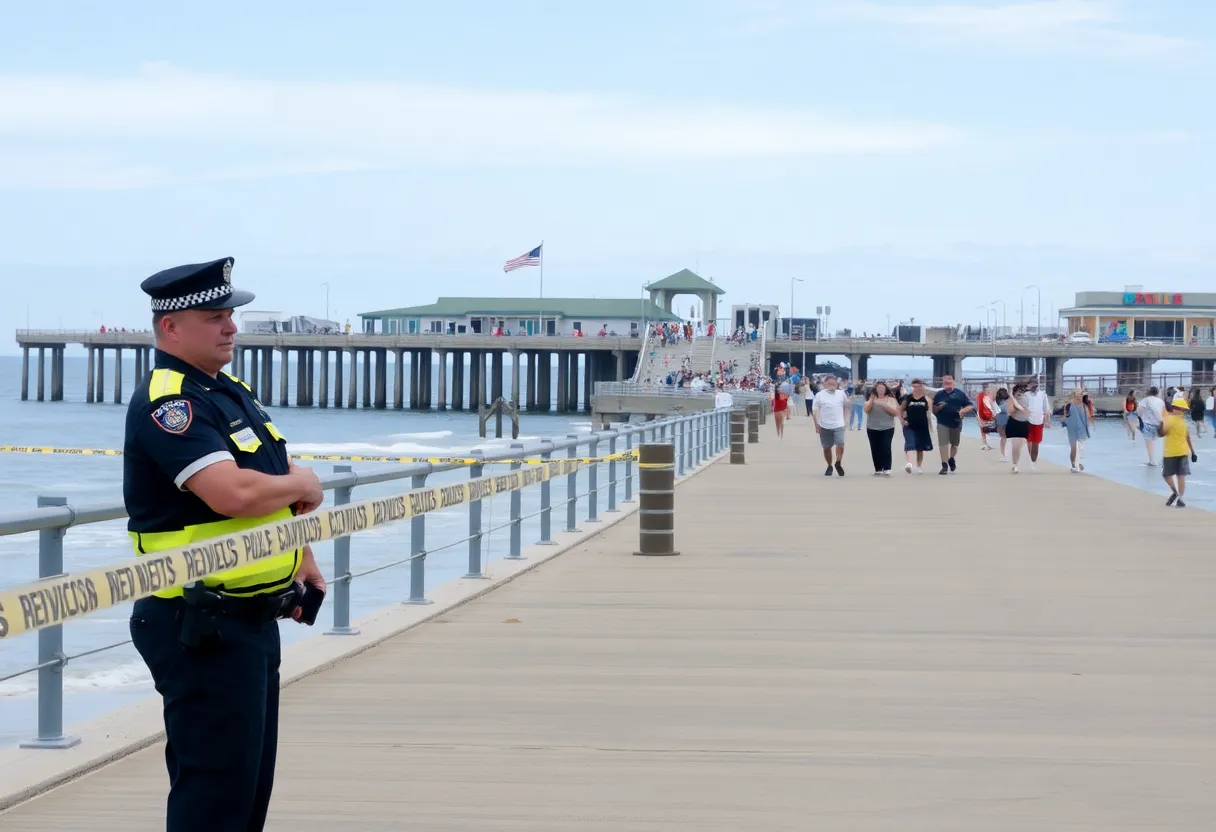 Police near Imperial Beach pier during shooting investigation