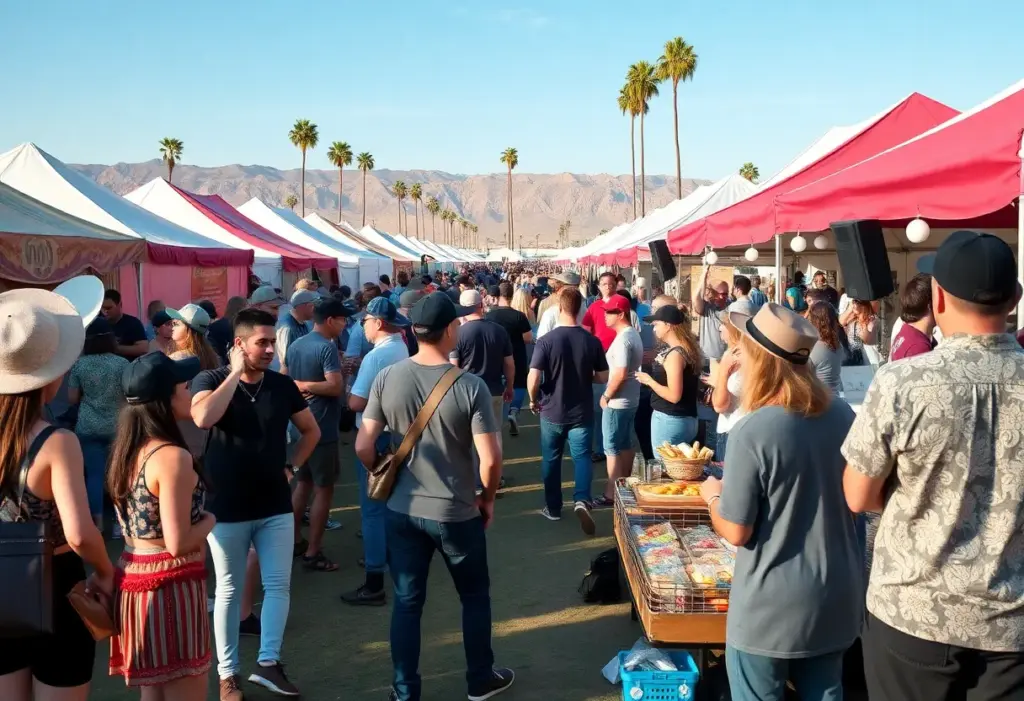Community celebration at the Indio Field Day event featuring local artisans and live music.