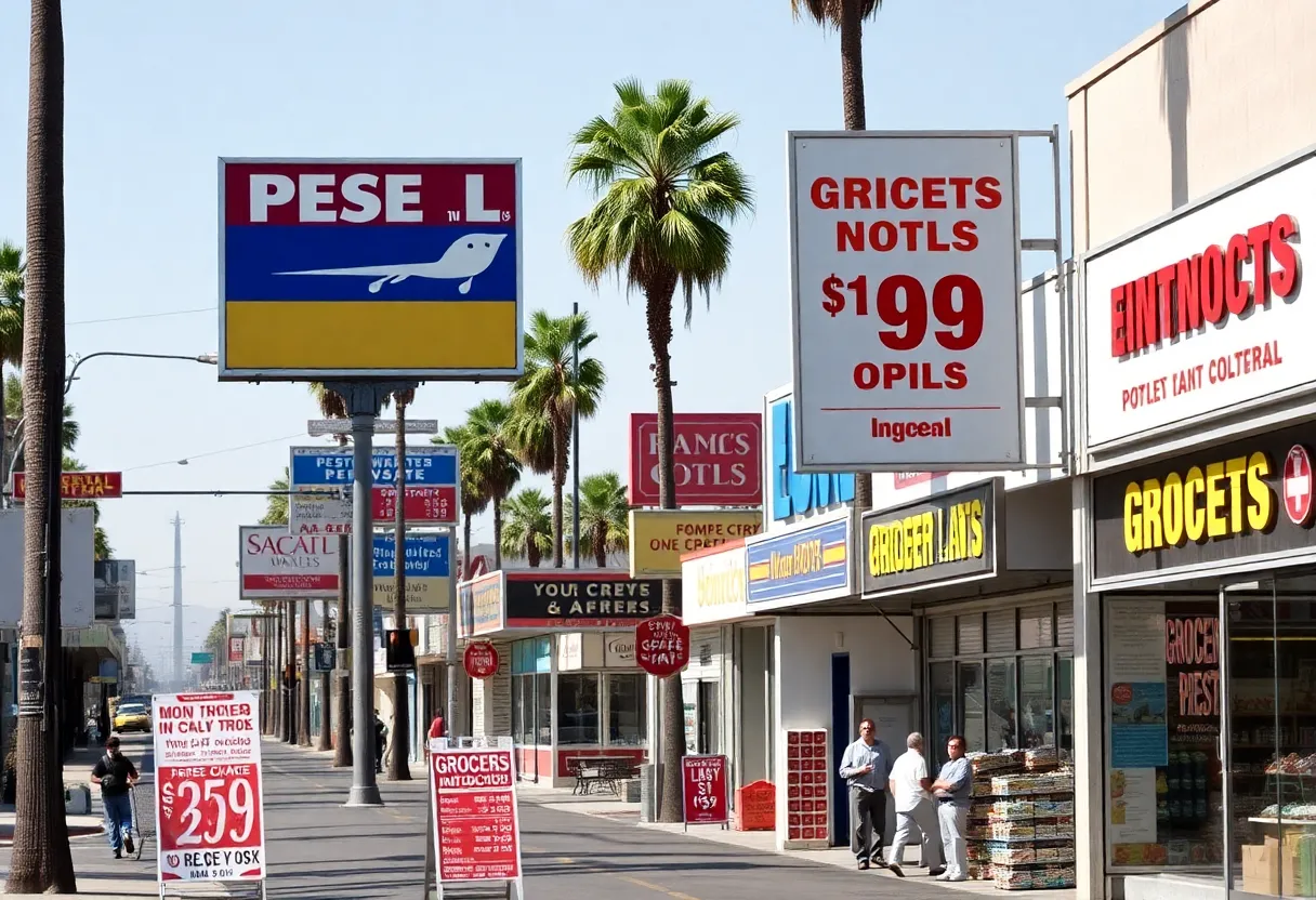 Southern California street scene highlighting inflation effects