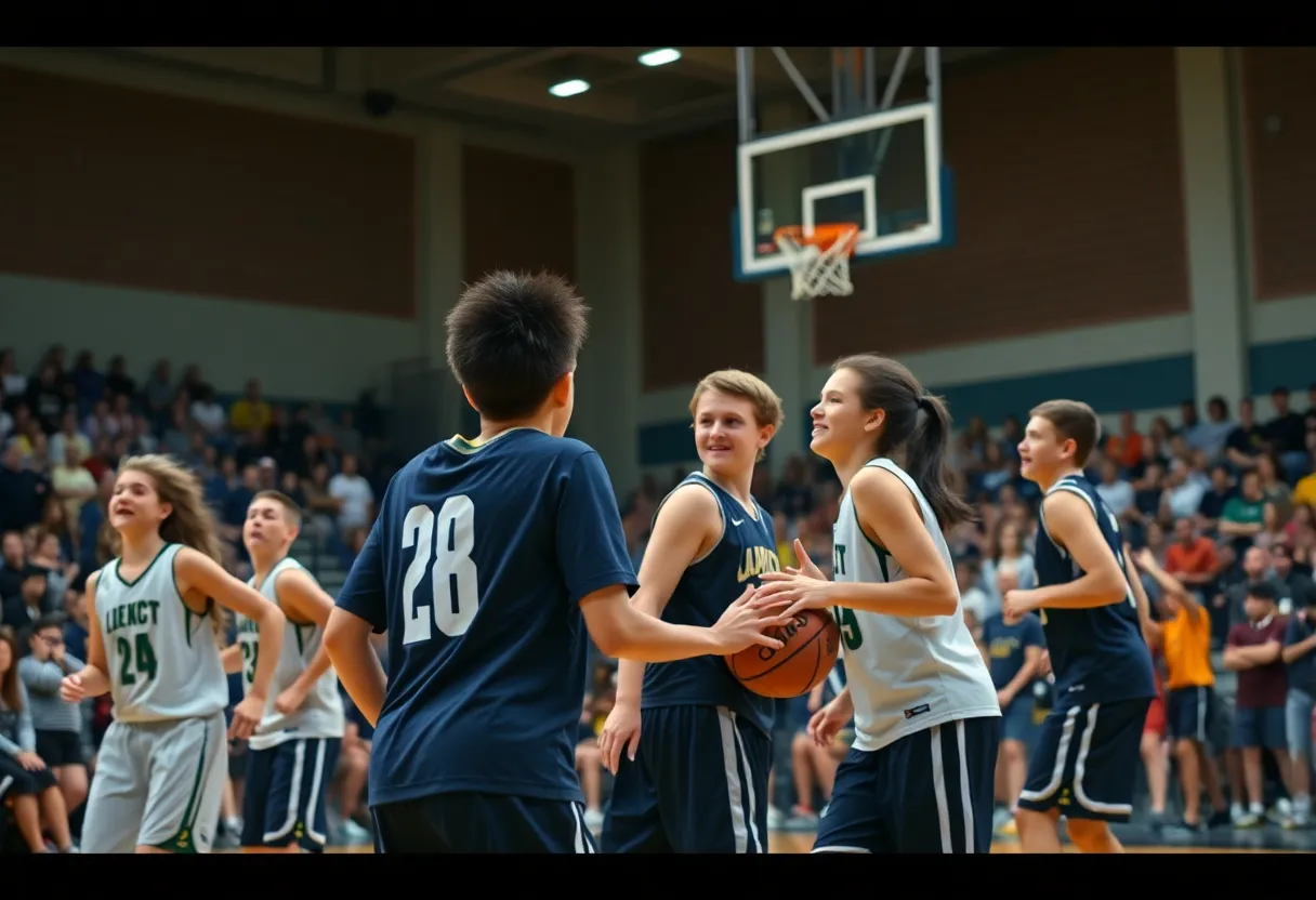 'Iolani School celebrates victory in basketball tournament