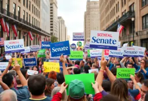 Crowd supporting Jasmine Crockett's Senate campaign