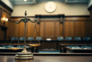 Representation of justice and mental health in legal settings.