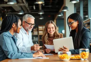 Leadership team at Kind North America working together