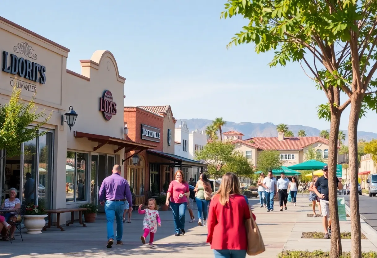 Community scene in La Mesa, California representing safety and growth