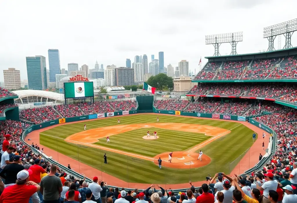 San Diego Padres and Arizona Diamondbacks playing in Mexico City