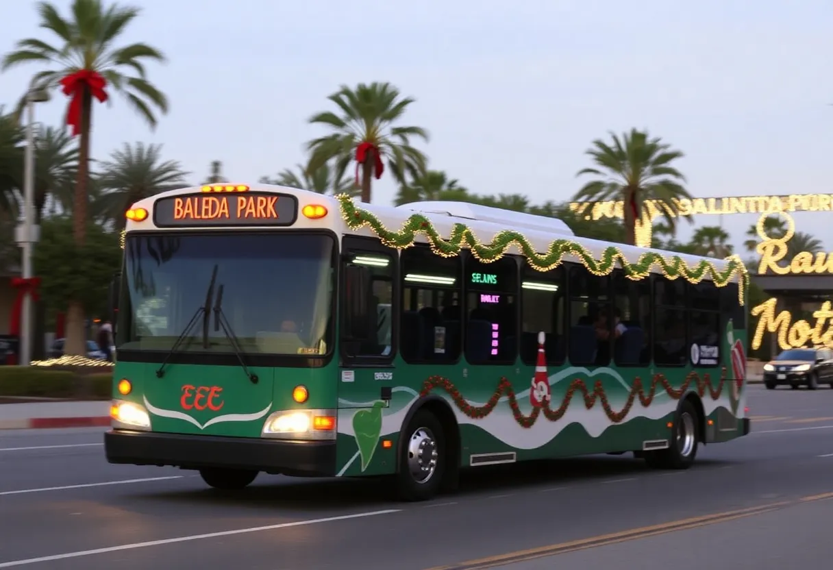 Free shuttle bus service to Balboa Park for December Nights event