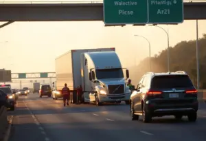 Multi-vehicle crash involving a big rig on I-805
