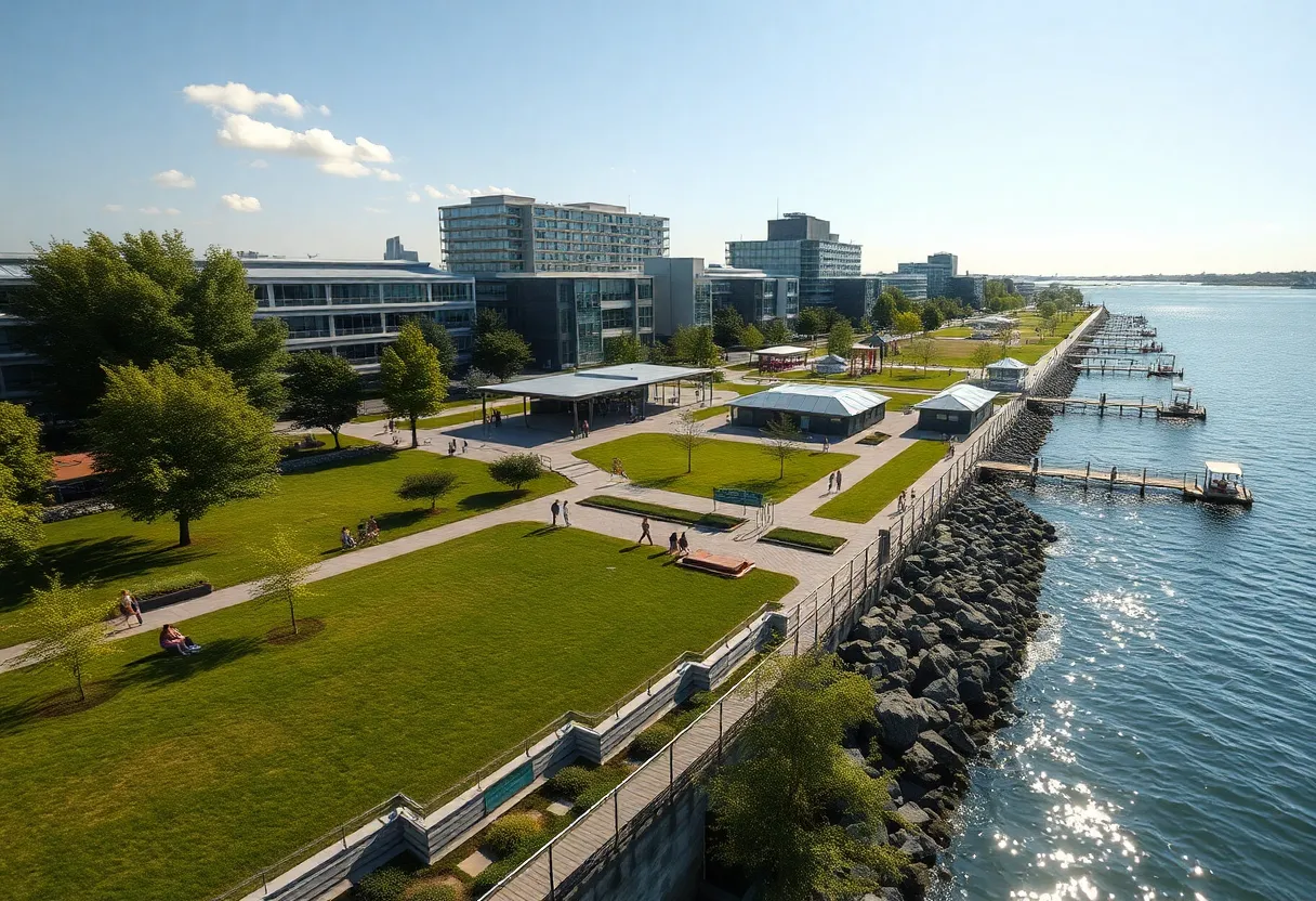 View of the National City Bayfront with recreational facilities