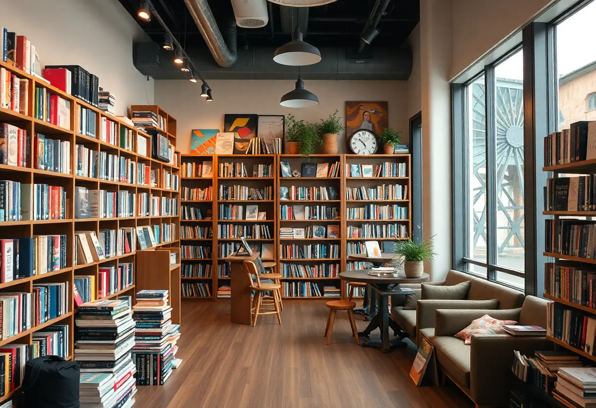 Interior of a new Barnes & Noble bookstore featuring bookshelves and reading areas.