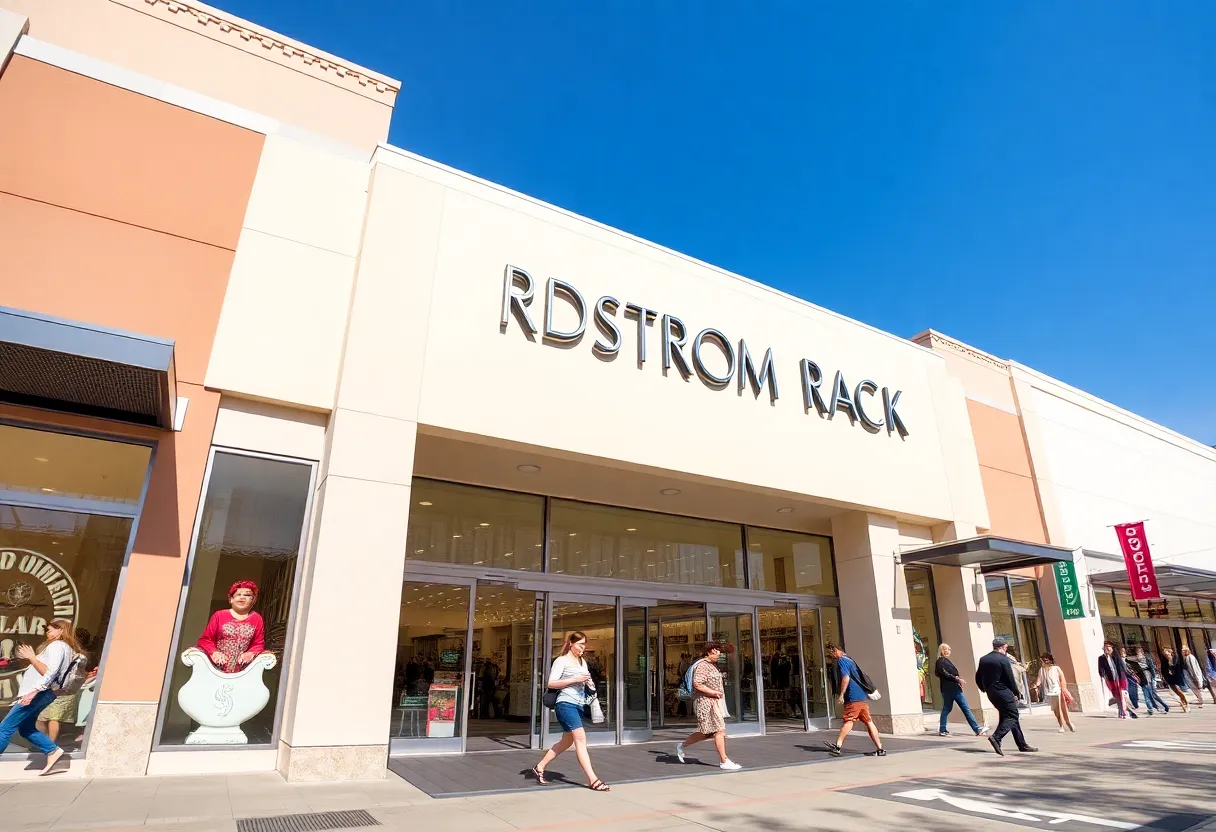 New Nordstrom Rack store opening with shoppers