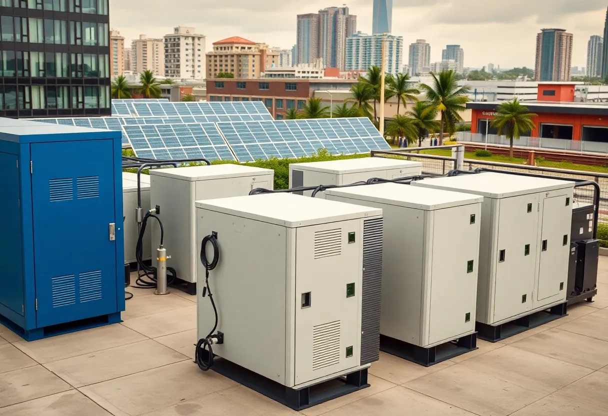 Energy storage systems at NuvveVolt facility