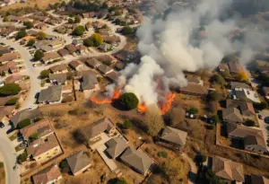 Firefighting efforts during brush fires in Palm City