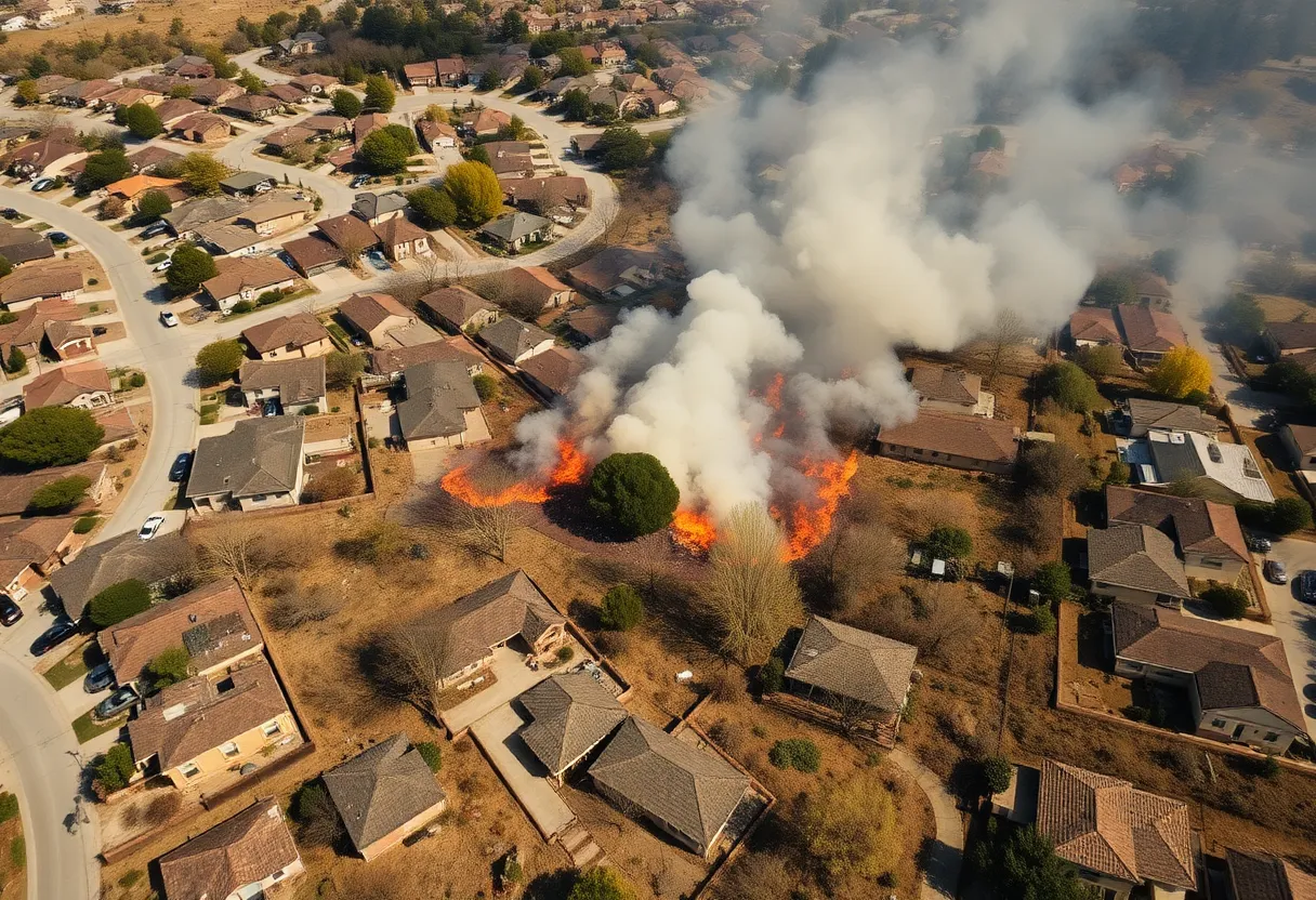 Firefighting efforts during brush fires in Palm City
