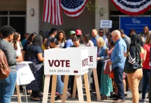 Community discussing political engagement in San Diego