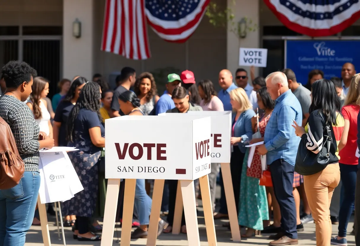 Community discussing political engagement in San Diego