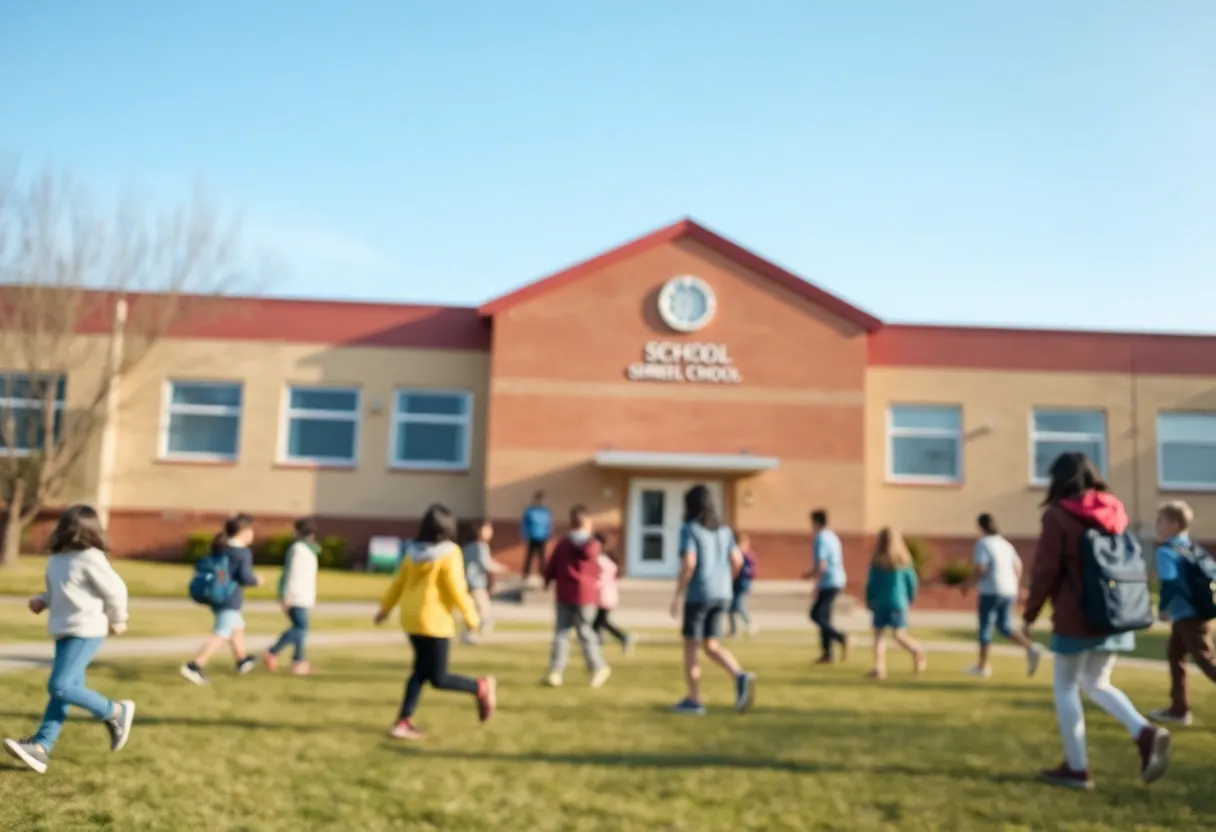 Students enjoying a safe day at school in Poway