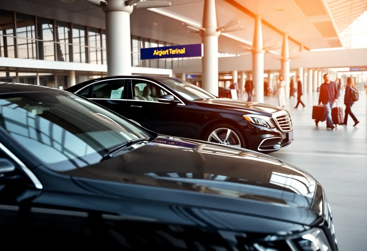 Premium black car service at San Diego airport