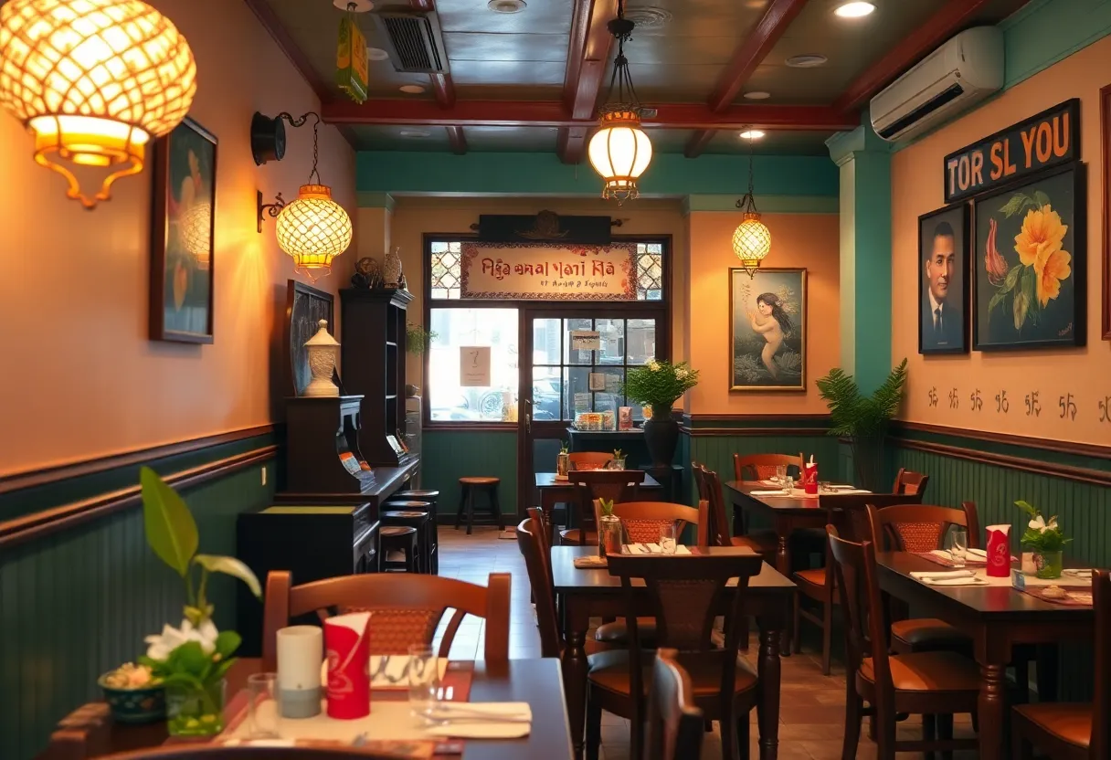 Interior of Sala Thai restaurant in San Diego