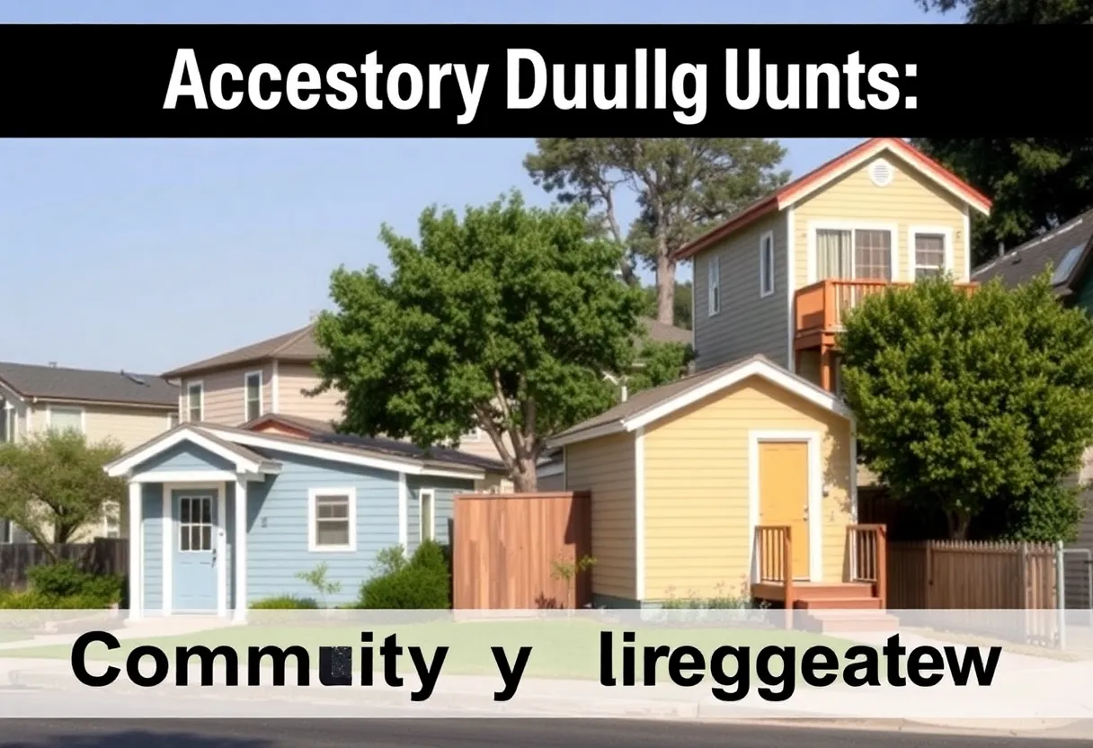 Various Accessory Dwelling Units in a San Diego neighborhood